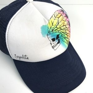 SAYULITA Skull Trucker Hat